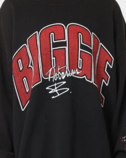 Notorious B.I.G Biggie Tracklist Crewneck Black -Mitchell & Ness Shop 08001030 YB001 womens 0030