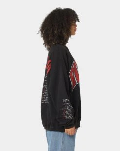 Notorious B.I.G Biggie Tracklist Crewneck Black -Mitchell & Ness Shop 08001030 YB001 womens 0050