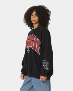 Notorious B.I.G Biggie Tracklist Crewneck Black -Mitchell & Ness Shop 08001030 YB001 womens 0060