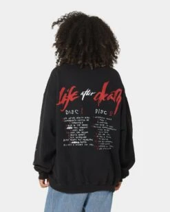 Notorious B.I.G Biggie Tracklist Crewneck Black -Mitchell & Ness Shop 08001030 YB001 womens 0070