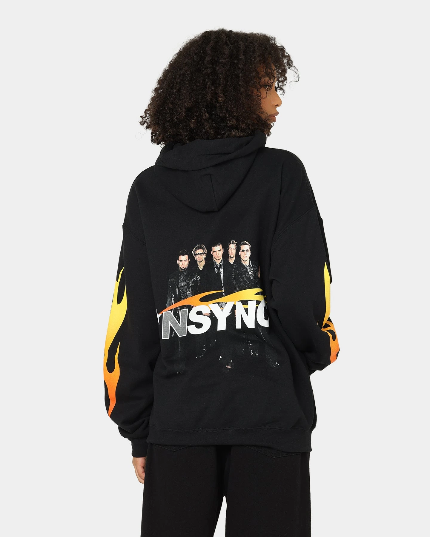 NSYNC Flame Photo Hoodie Black NSYNC Flame Photo Hoodie Black -Mitchell & Ness Shop 08001037 YB001 womens 0010