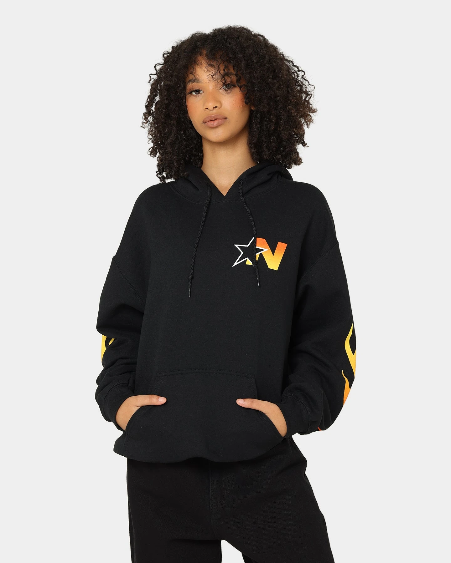 NSYNC Flame Photo Hoodie Black NSYNC Flame Photo Hoodie Black -Mitchell & Ness Shop 08001037 YB001 womens 0020