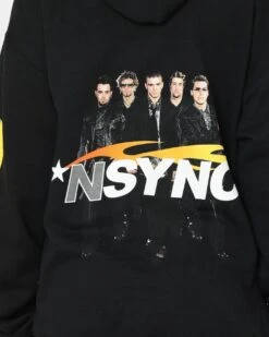NSYNC Flame Photo Hoodie Black 6 NSYNC Flame Photo Hoodie Black -Mitchell & Ness Shop 08001037 YB001 womens 0050