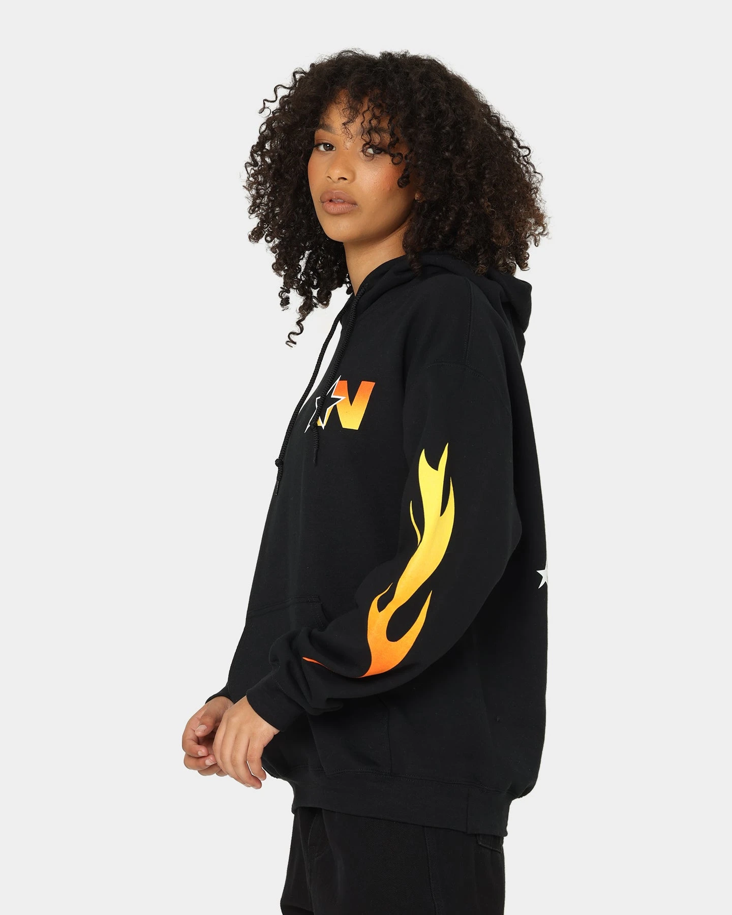 NSYNC Flame Photo Hoodie Black NSYNC Flame Photo Hoodie Black -Mitchell & Ness Shop 08001037 YB001 womens 0070