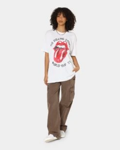 The Rolling Stones Bridges To Babylon '97 T-Shirt White -Mitchell & Ness Shop 08001040 YW100 womens 0030