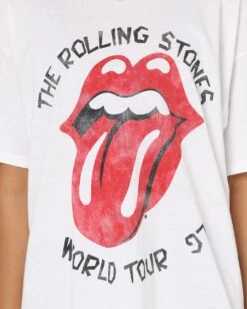 The Rolling Stones Bridges To Babylon '97 T-Shirt White -Mitchell & Ness Shop 08001040 YW100 womens 0040