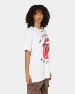 The Rolling Stones Bridges To Babylon '97 T-Shirt White -Mitchell & Ness Shop 08001040 YW100 womens 0060