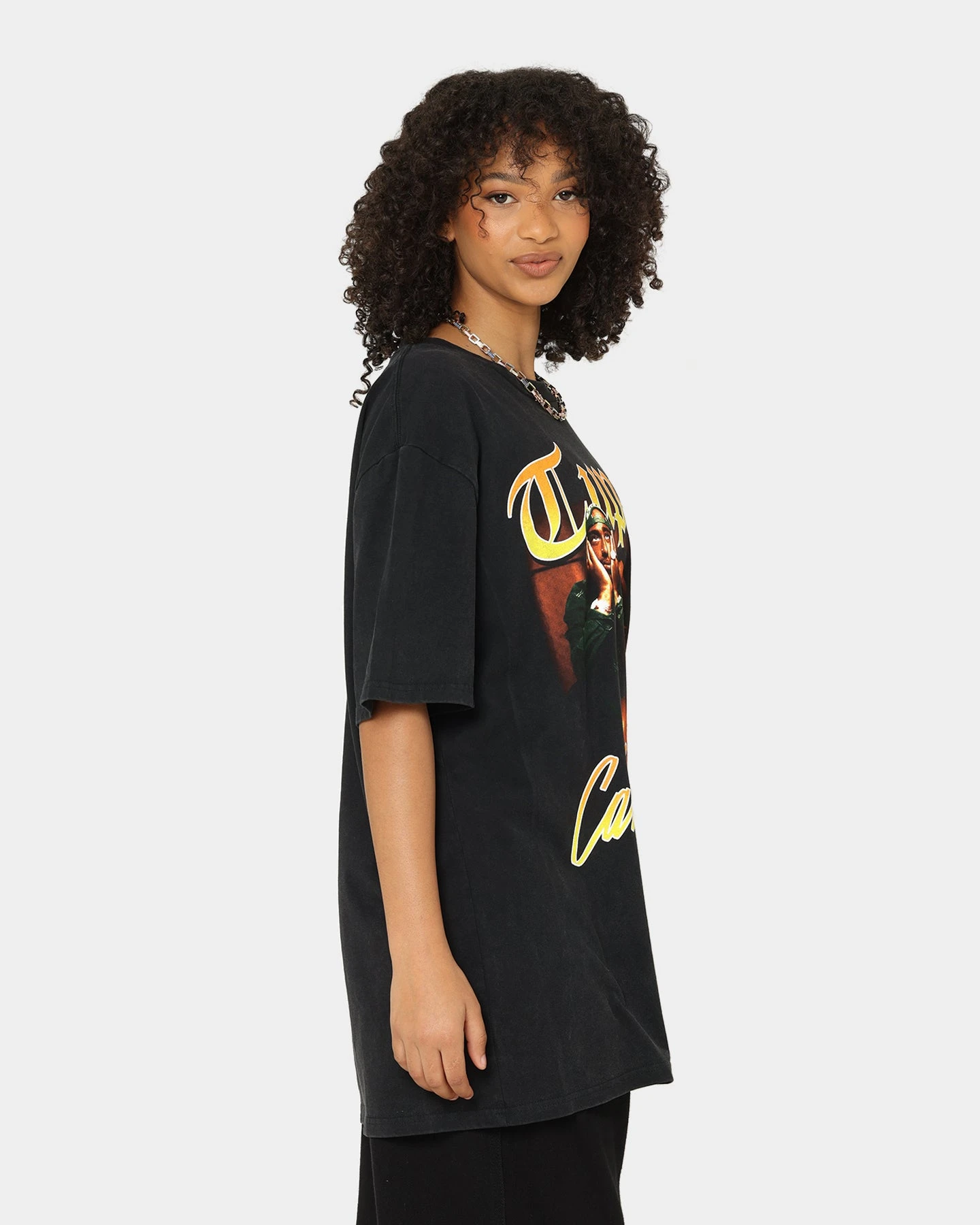Tupac California Love Spray T-Shirt Washed Black Tupac California Love Spray T-Shirt Washed Black -Mitchell & Ness Shop 08001042 YW607 womens 0050