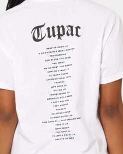 TUPAC Keep Ya Head Up T-Shirt White -Mitchell & Ness Shop 08001047 YW100 womens 0050