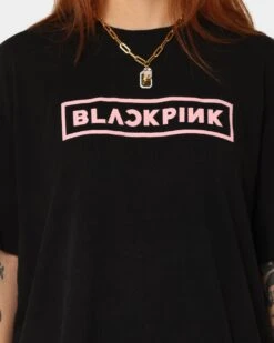 Black Pink Black Pink Album T-Shirt Washed Black -Mitchell & Ness Shop 08001052 YW607 womens 0040