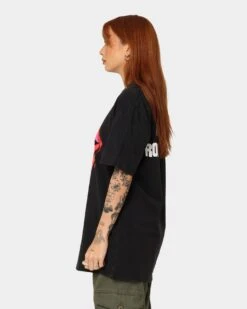 The Rolling Stones Watercolour Tongue Vintage T-Shirt Washed Black 8 The Rolling Stones Watercolour Tongue Vintage T-Shirt Washed Black -Mitchell & Ness Shop 08001055 YW607 womens 0070