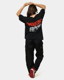 YUNGBLUD Life On Mars Tour Vintage T-Shirt Washed Black -Mitchell & Ness Shop 08001124 YW607 womens 0060