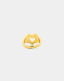 Raising Hell Checkered Heart Ring Gold/Black -Mitchell & Ness Shop 09000310 YG201 default 0060