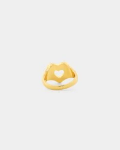 Raising Hell Checkered Heart Ring Gold/Pink -Mitchell & Ness Shop 09000310 YG838 default 0050