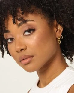 Raising Hell Miami Link Earrings Gold -Mitchell & Ness Shop 09000546 YG200 womens 0016