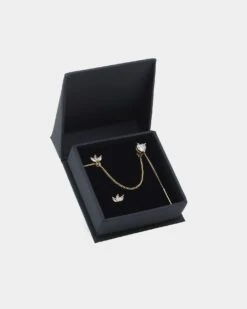 Raising Hell Women's Adina Heart Earrings Chain Iced Gold -Mitchell & Ness Shop 09000607 YI026 default 0060