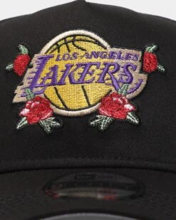 New Era Los Angeles Lakers 'Floral Logo' 9FORTY K-Frame Snapback Black/Floral -Mitchell & Ness Shop 194087941698 default 0050
