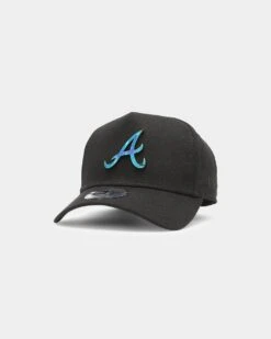New Era Atlanta Braves 'Metal Badge' 9FORTY K-Frame Snapback Black/Iridescent