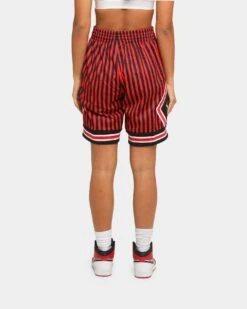 Mitchell & Ness Men's Chicago Bulls 1997 Striped SM Short Black/Red -Mitchell & Ness Shop 194582209248 womens 0040