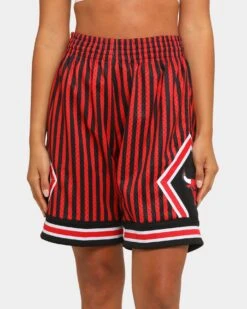 Mitchell & Ness Men's Chicago Bulls 1997 Striped SM Short Black/Red -Mitchell & Ness Shop 194582209248 womens 0050
