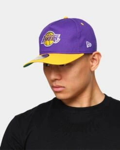 New Era Los Angeles Lakers Old Golfer Snapback Purple/Yellow 9 New Era Los Angeles Lakers Old Golfer Snapback Purple/Yellow -Mitchell & Ness Shop 195488150696 mens 0100