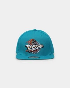 Mitchell & Ness Detroit Pistons 'Team Ground 2.0 Hardwood Classics' Fitted Teal
