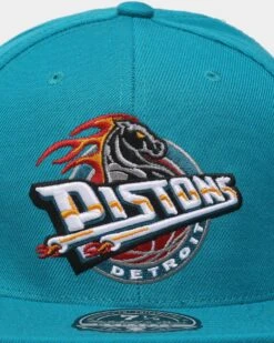Mitchell & Ness Detroit Pistons 'Team Ground 2.0 Hardwood Classics' Fitted Teal -Mitchell & Ness Shop 195563745168 default 0060