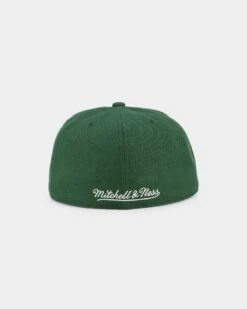 Mitchell & Ness Milwaukee Bucks 'Team Ground 2.0 Hardwood Classics' Fitted Green -Mitchell & Ness Shop 195563745489 default 0020