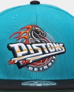 Mitchell & Ness Detroit Pistons 'Team 2 Tone 2.0 Hardwood Classics' Fitted Teal -Mitchell & Ness Shop 195563747407 default 0050