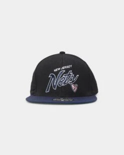 Mitchell & Ness Brooklyn Nets 'Team Script 2.0 Hardwood Classics' Fitted Black