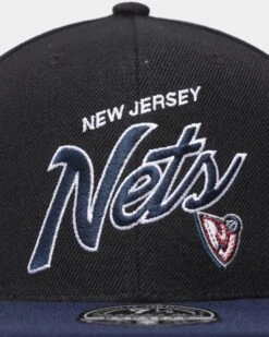 Mitchell & Ness Brooklyn Nets 'Team Script 2.0 Hardwood Classics' Fitted Black -Mitchell & Ness Shop 195563835883 default 0050