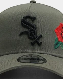 New Era Chicago White Sox Rose Hit 9FORTY A-Frame Snapback Olive/Black -Mitchell & Ness Shop 195599651402 default 0060