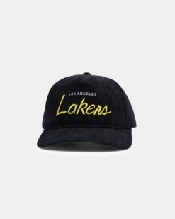 New Era Los Angeles Lakers "Black Cord" Old Golfer Snapback Black
