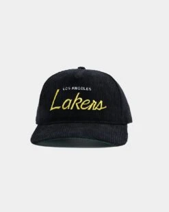 New Era Los Angeles Lakers "Black Cord" Old Golfer Snapback Black -Mitchell & Ness Shop 195599743497 default 0021