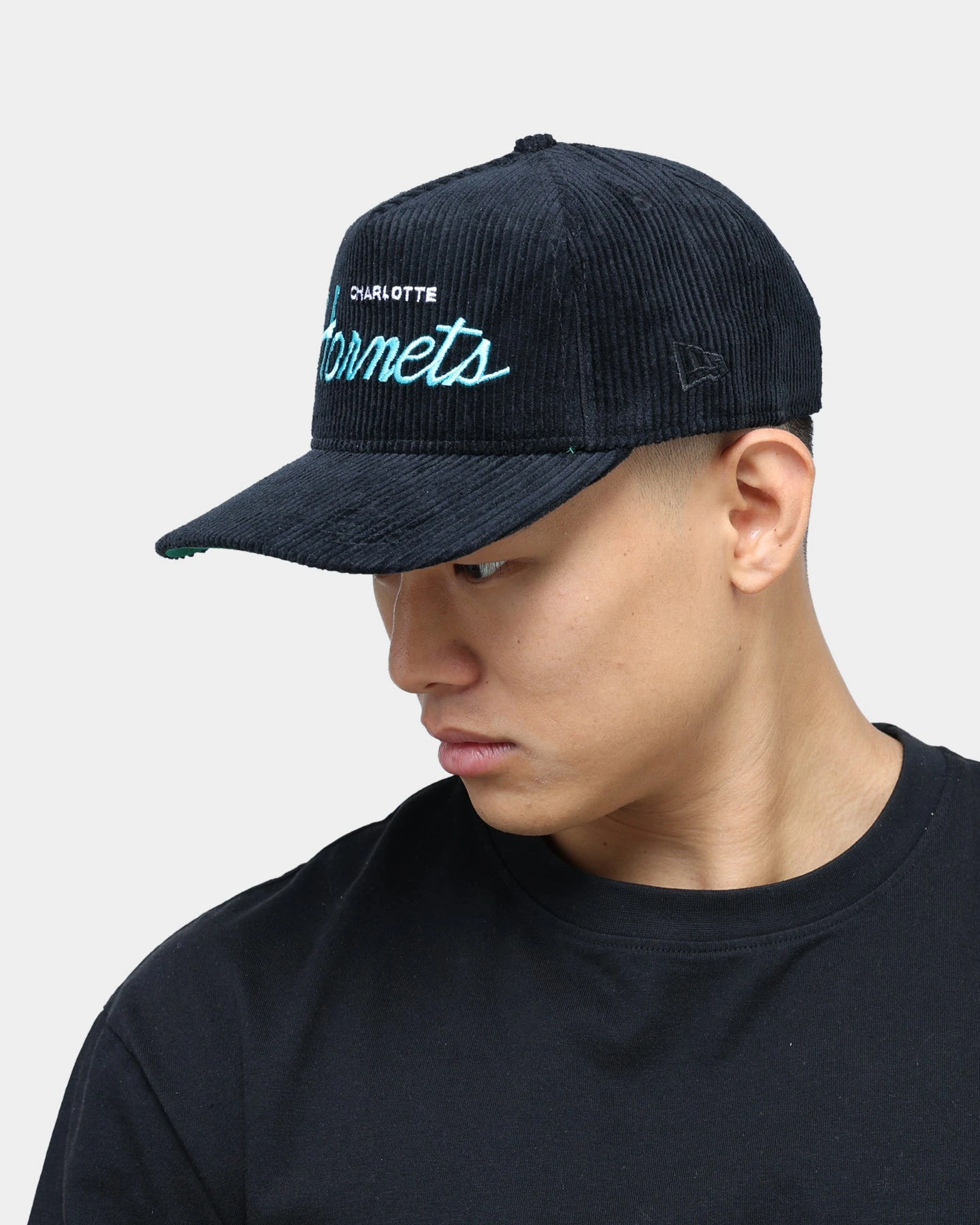 New Era Charlotte Hornets "Black Cord" Old Golfer Snapback Black New Era Charlotte Hornets "Black Cord" Old Golfer Snapback Black -Mitchell & Ness Shop 195599743893 mens 0100
