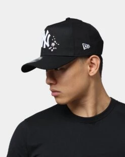New Era New York Yankees Black Blossom 9FORTY A-Frame Snapback Black/Blossom -Mitchell & Ness Shop 195853066690 mens 0100 29082cea a0c8 4cc1 9fce 1e3020090dcb