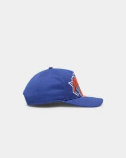 New Era New York Knicks 'Oversized Team Logo' Old Golfer Snapback Blue/Orange -Mitchell & Ness Shop 195853390276 default 0030