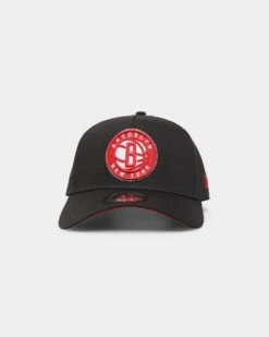 New Era Brooklyn Nets 'Black/Scarlet' 9FORTY A-Frame Snapback Black