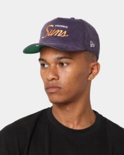 New Era Phoenix Suns 'OG Team Coloured Cord' Script Old Golfer Snapback Purple -Mitchell & Ness Shop 196172746768 mens 0100