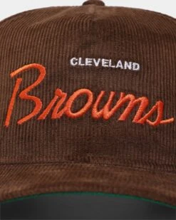 New Era Cleveland Browns 'OG Team Coloured Cord' Script Old Golfer Snapback Brown -Mitchell & Ness Shop 196172746911 default 0050