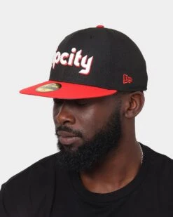 New Era Portland Trail Blazers 'NBA Authentics City Edition' 59FIFTY Fitted Black -Mitchell & Ness Shop 196172947974 mens 0031