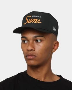 New Era Phoenix Suns 'Black Team Script' Prolight Team Golfer Black -Mitchell & Ness Shop 196174512941 mens 0100
