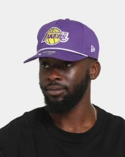New Era Los Angeles Lakers 'The Rope' Old Golfer Snapback Team Colours 9 New Era Los Angeles Lakers 'The Rope' Old Golfer Snapback Team Colours -Mitchell & Ness Shop 196174909345 mens 0100