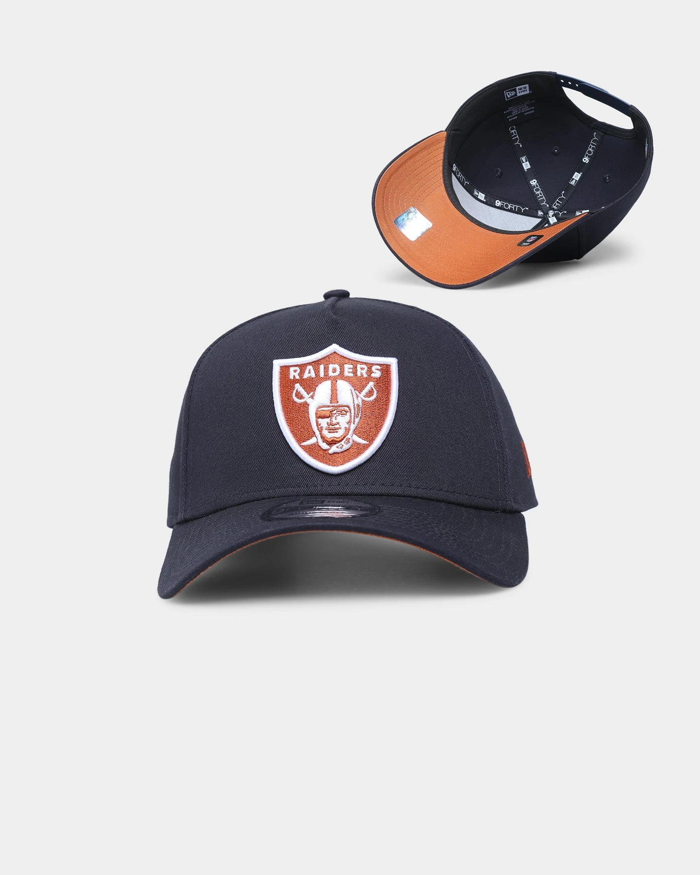 New Era Las Vegas Raiders 9FORTY A-Frame Snapback Navy/Rust New Era Las Vegas Raiders 9FORTY A-Frame Snapback Navy/Rust -Mitchell & Ness Shop 196175767227 default 0010