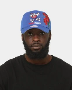 Mitchell & Ness Denver Nuggets 'Roses HWC' Pro Crown Snapback Blue -Mitchell & Ness Shop 196294381717 mens 0100