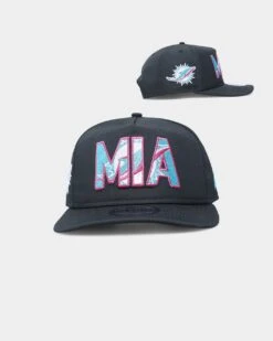 NEW ERA New York Miami Dolphins 'Neon Nights' Prolight Old Golfer Snapback Black/Neon