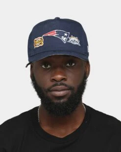 New Era New England Patriots 'Super Bowl Past Champions' Old Golfer Strapback Navy Blue -Mitchell & Ness Shop 196312589996 mens 0011
