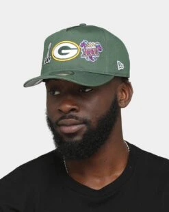 New Era Green Bay Packers 'Super Bowl Past Champions' Old Golfer Strapback Green -Mitchell & Ness Shop 196312590060 mens 0100