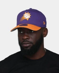 New Era Phoenix Suns "Purple Valley" 9FORTY A-Frame Snapback Purple/Orange 9 New Era Phoenix Suns "Purple Valley" 9FORTY A-Frame Snapback Purple/Orange -Mitchell & Ness Shop 196313044210 mens 0100