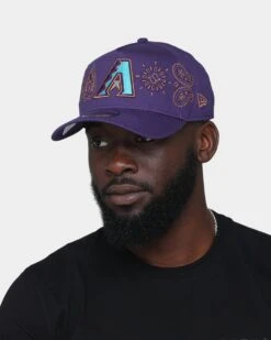 New Era Arizona Diamondbacks 'OG Team Paisley Embroidery' 9FORTY A-Frame Snapback Original Team Colours -Mitchell & Ness Shop 196313044463 mens 0100